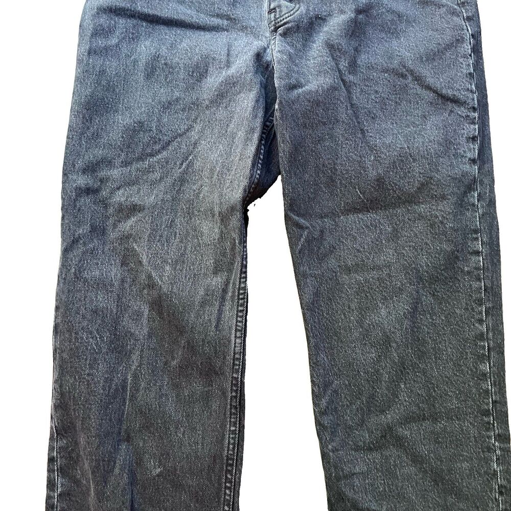 Abercrombie & Fitch The Dad High Rise Black Denim Jeans Button Fly Women's 8 - Picture 3 of 9